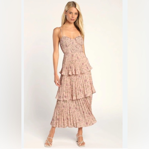 Lulus Dresses & Skirts - #518 LULUS Cascading Crush Pink Floral Dress size XS NWT